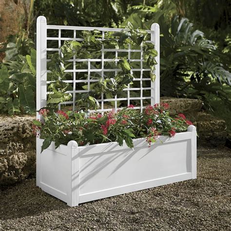 bunnings trellis|Hardwood and mesh trellis with planter boxes .